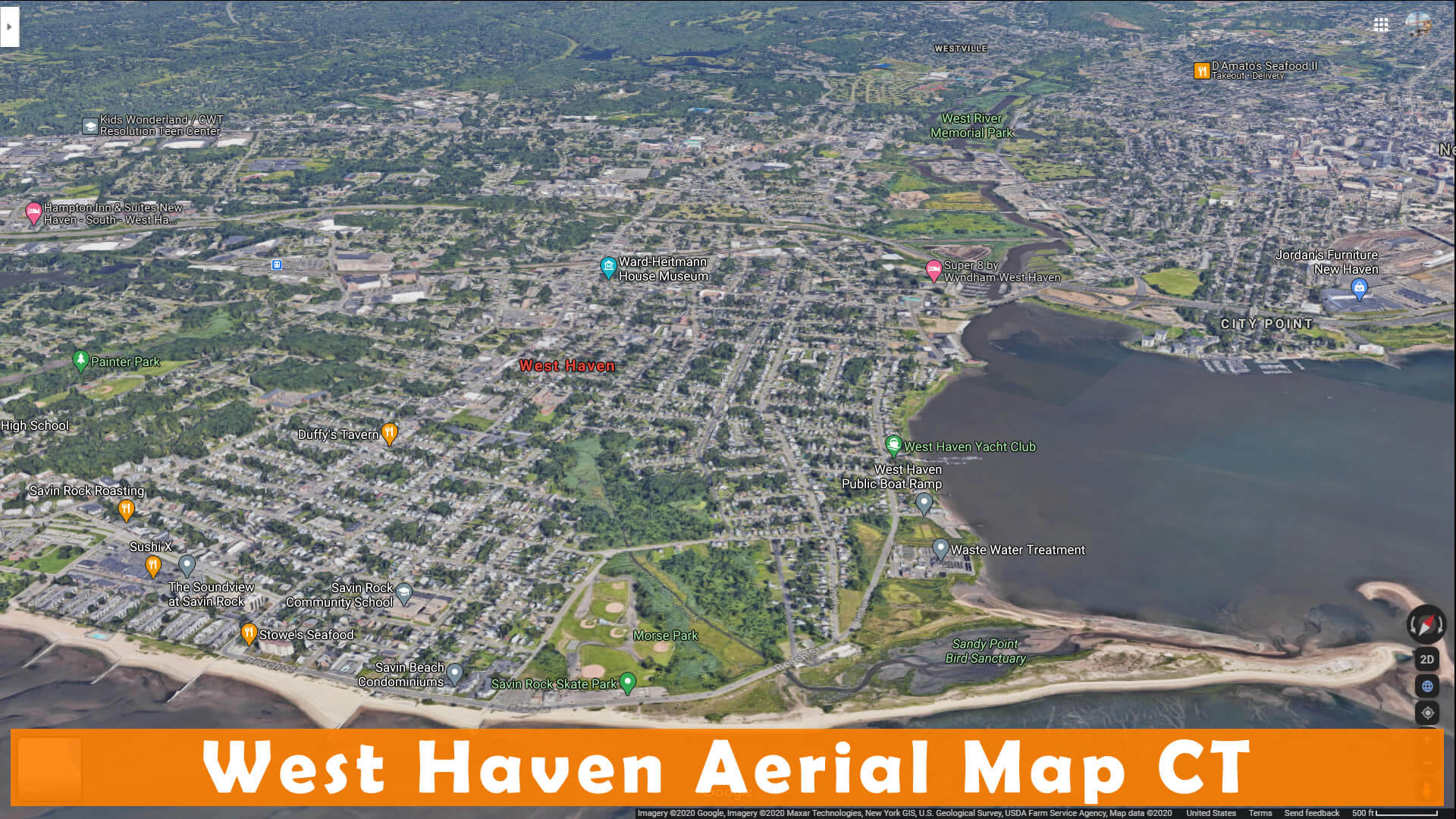 West Haven Aerial Map CT
